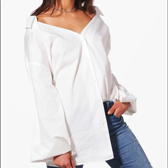 Boohoo Tops - Grace Off Shoulder Wide sleeve shirt